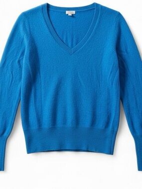 Halogen Bright Blue Cashmere Sweater Womens Medium